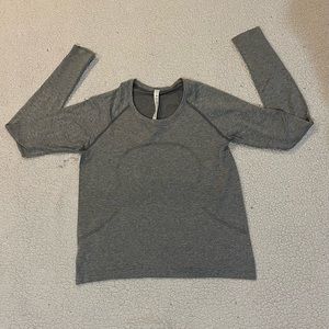 Womens Lululemon Grey Swiftly Tech LS 2.0 Race